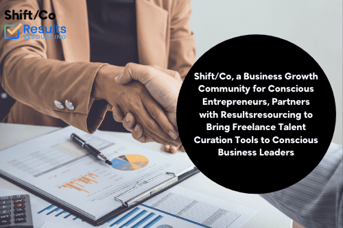 Shift/Co and ResultsResourcing partnership announcement.